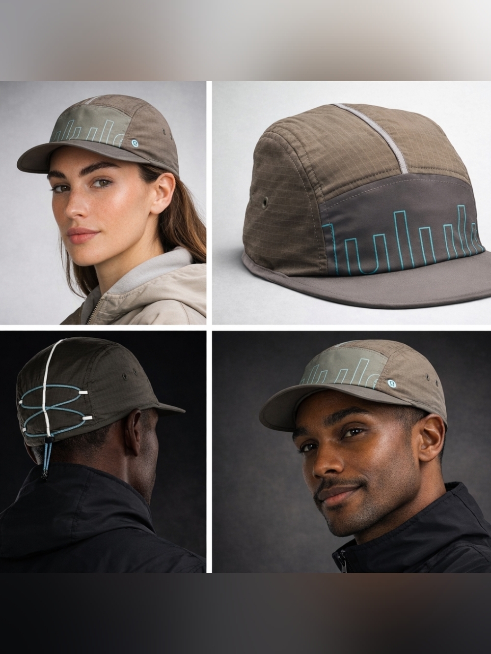 Nwt Lululemon Drawcord Drawstring Insulated Hiking Cap Unisex Dark Olive Blue